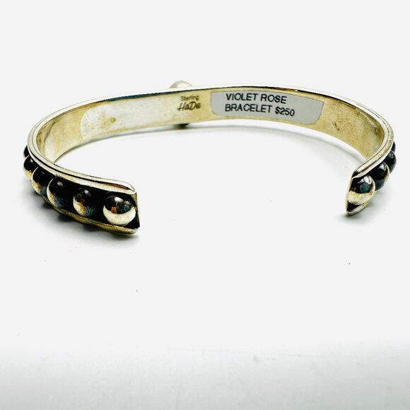 HaDa Sterling Silver Bracelet — Purple  Mojave Turquoise Cuff — NWT - Picture 5 of 13